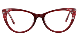 Jill Cateye Red Floral Glasses0