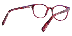 Eudora Round Red Floral Glasses5