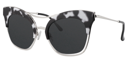 Nannie Cateye Black-White Sunglasses2
