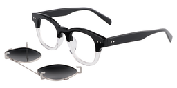 Padgett Clip-On Black-Clear Glasses1
