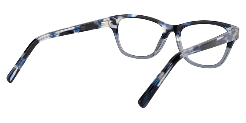 Rectangle Blue-Black Glasses | Zeelool Frames Online5