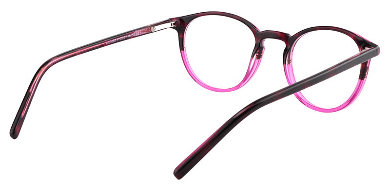 Round Bright Pink Glasses | Zeelool Eyeglasses Online5