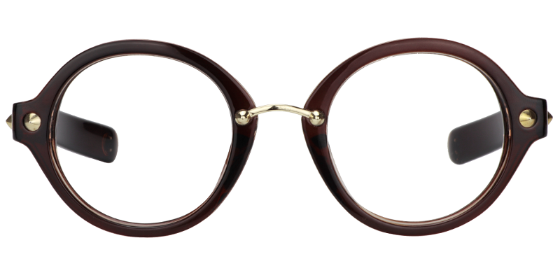 Round Burnt Umber Glasses | Zeelool Optical Online0