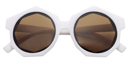Elliot Geometric White Sunglasses1
