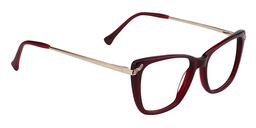 Geraldine Cat Eye Red Glasses5