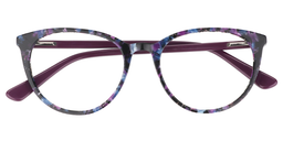 Odette Round Purple Tortoise Glasses1