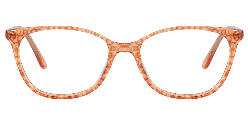 Sandra Rectangle Living Coral Glasses| Zeelool Eyeglass Frames0