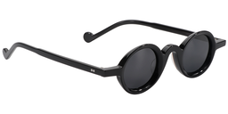 Abbott Round Black Sunglasses3