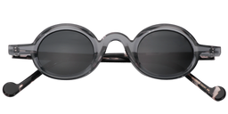 Abbott Round Gray Sunglasses1