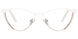 Roxanne Browline White Glasses0