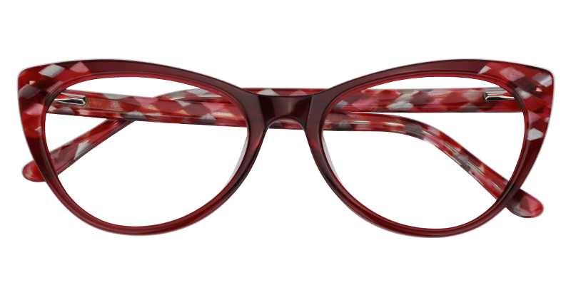 Cateye Red Glasses1