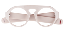 Monica Round Creamy Glasses1