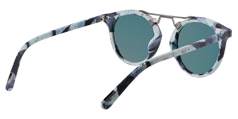 Round Blue Floral Sunglasses | Zeelool Sunglass Frames5