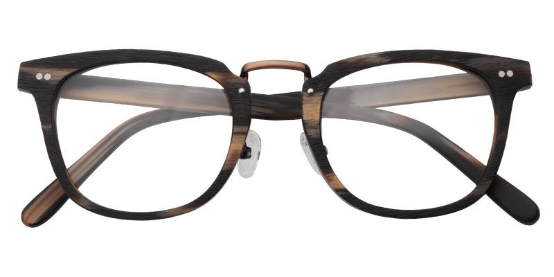 Rectangle Brown Glasses | Zeelool Optical1