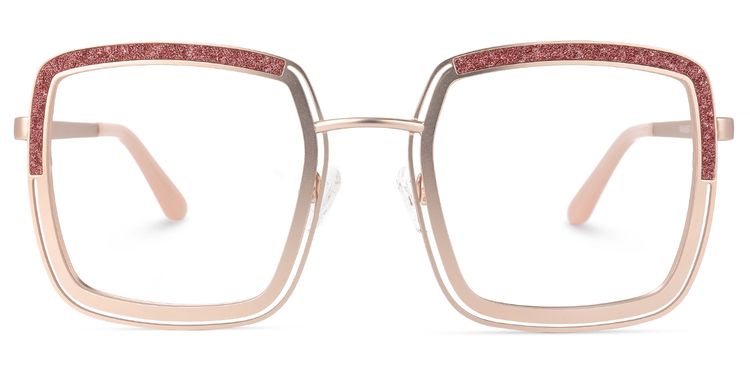 Polomsky Square Rose-Gold Glasses