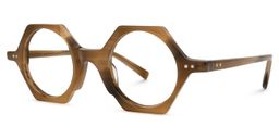 Natalia Geometric Brown Glasses1