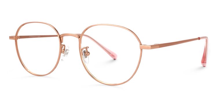 Vasquez Geometric Rose-Gold Glasses