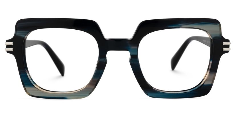 Nogueda Square Blue Glasses