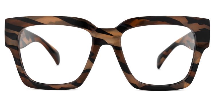 Phoebus Square Brown-Camouflage Glasses