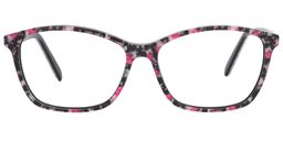 Emma Rectangle Floral Glasses0