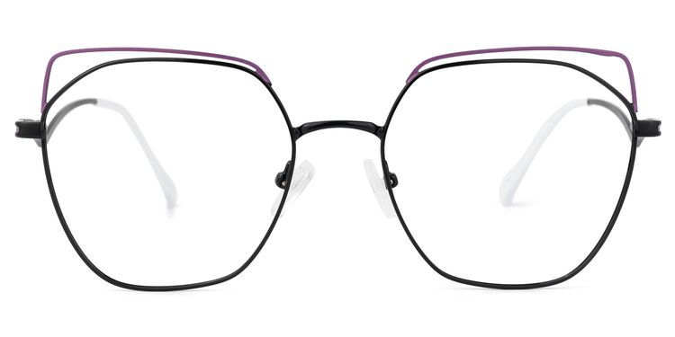 Lyth Geometric Purple-Black Glasses