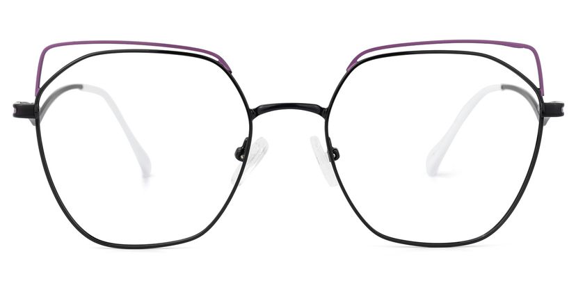 Lyth Geometric Purple-Black Glasses