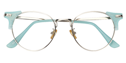 Sandra Round Green Glasses 1