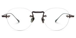 Guevara Round Brown Glasses0