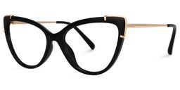 Yashira Cateye Black Glasses1