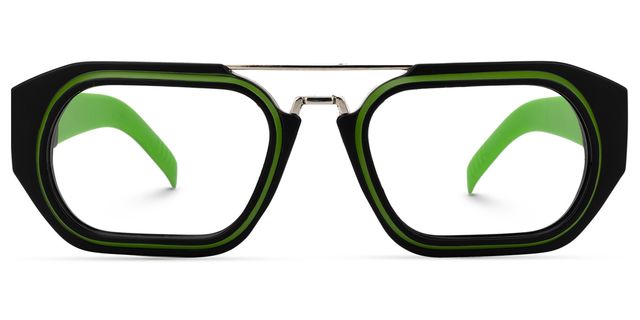 Ineabell Geometric Green Glasses