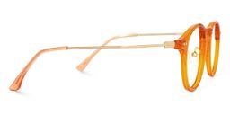 Glenda Round Orange Glasses2