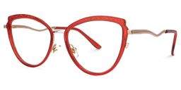Arceiba Cateye Red Glasses1
