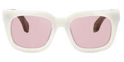 Diana Rectangle White Glasses7