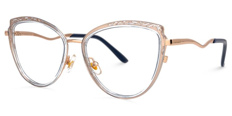 Arceiba Cateye Light-Gold Glasses