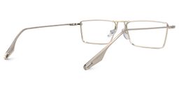 Mallet Rectangle Silver Glasses3