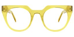 Lucie Cateye Yellow Glasses0