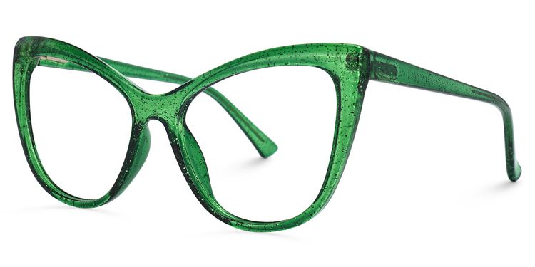 Gomez Cateye Green Glasses