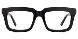 Lourdes Square Black Glasses0