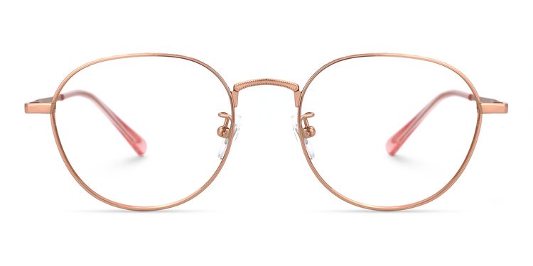 Vasquez Geometric Rose-Gold Glasses