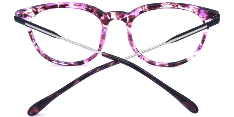 Round Purple Pattern Glasses | Zeelool Eyeglasses5