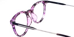 Christina Round Purple Pattern Glasses3