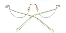 Maria Half Frame Green Glasses5