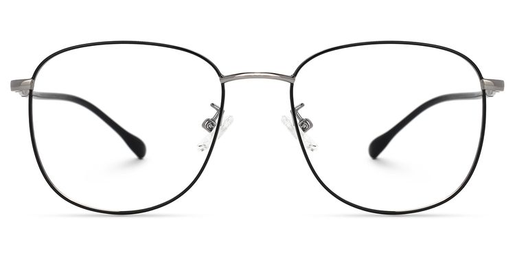 Navedo Square Black-Silver Glasses