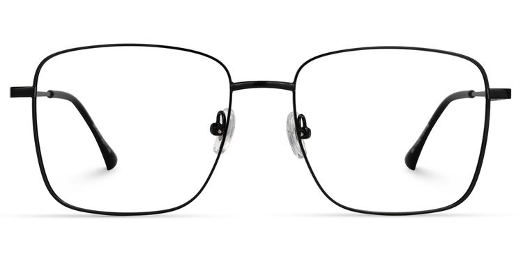 Earlene Square Black Glasses