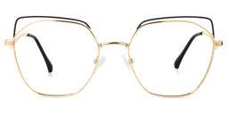Lyth Geometric Black-Gold Glasses0