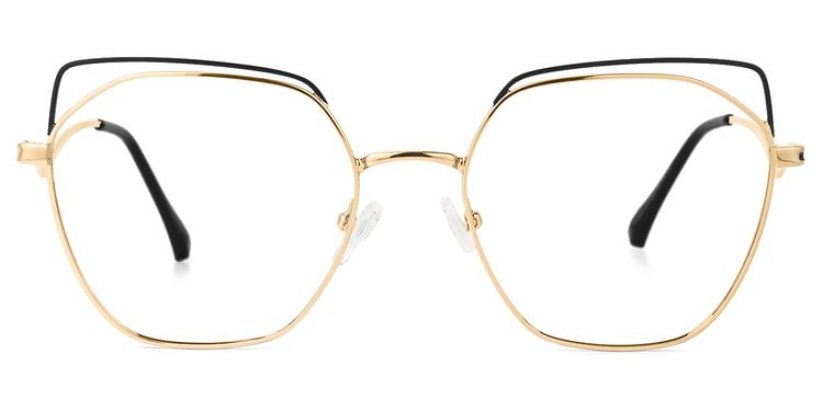 Lyth Geometric Black-Gold Glasses