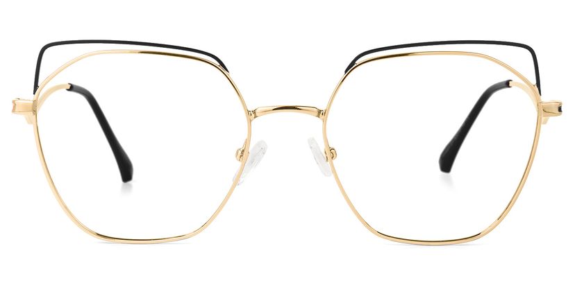 Lyth Geometric Black-Gold Glasses