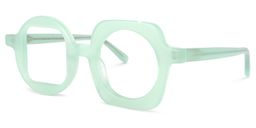 Menin Geometric Light-Green Glasses1
