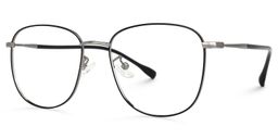Navedo Square Black-Silver Glasses1