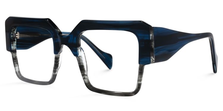 Chaundra Square Blue Glasses